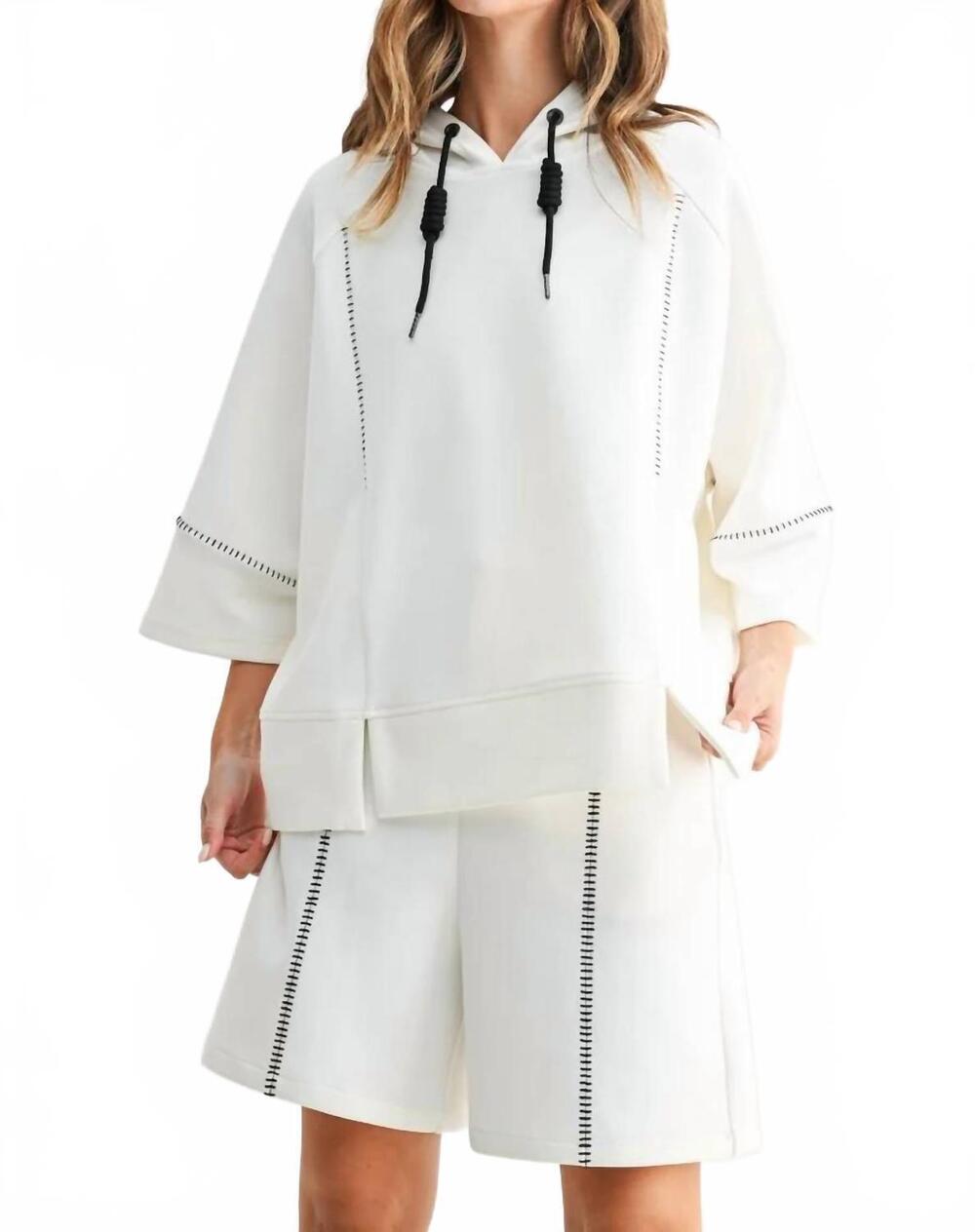 NEW JOH kendrick top and kaden short set in white